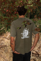 T-shirt "Twin Mouth" Green Washed
