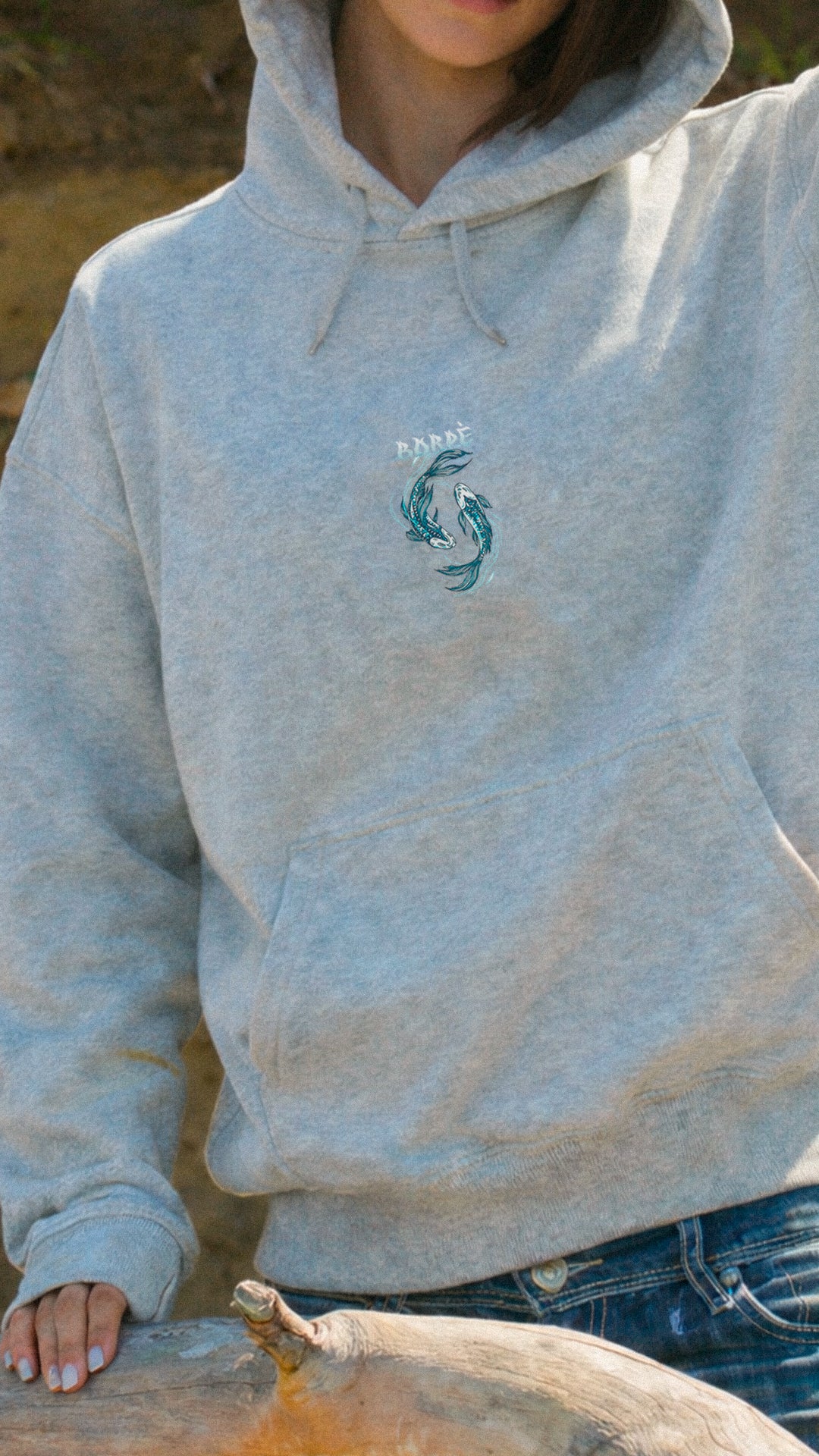Hoodie "Balanced Bite" Gray