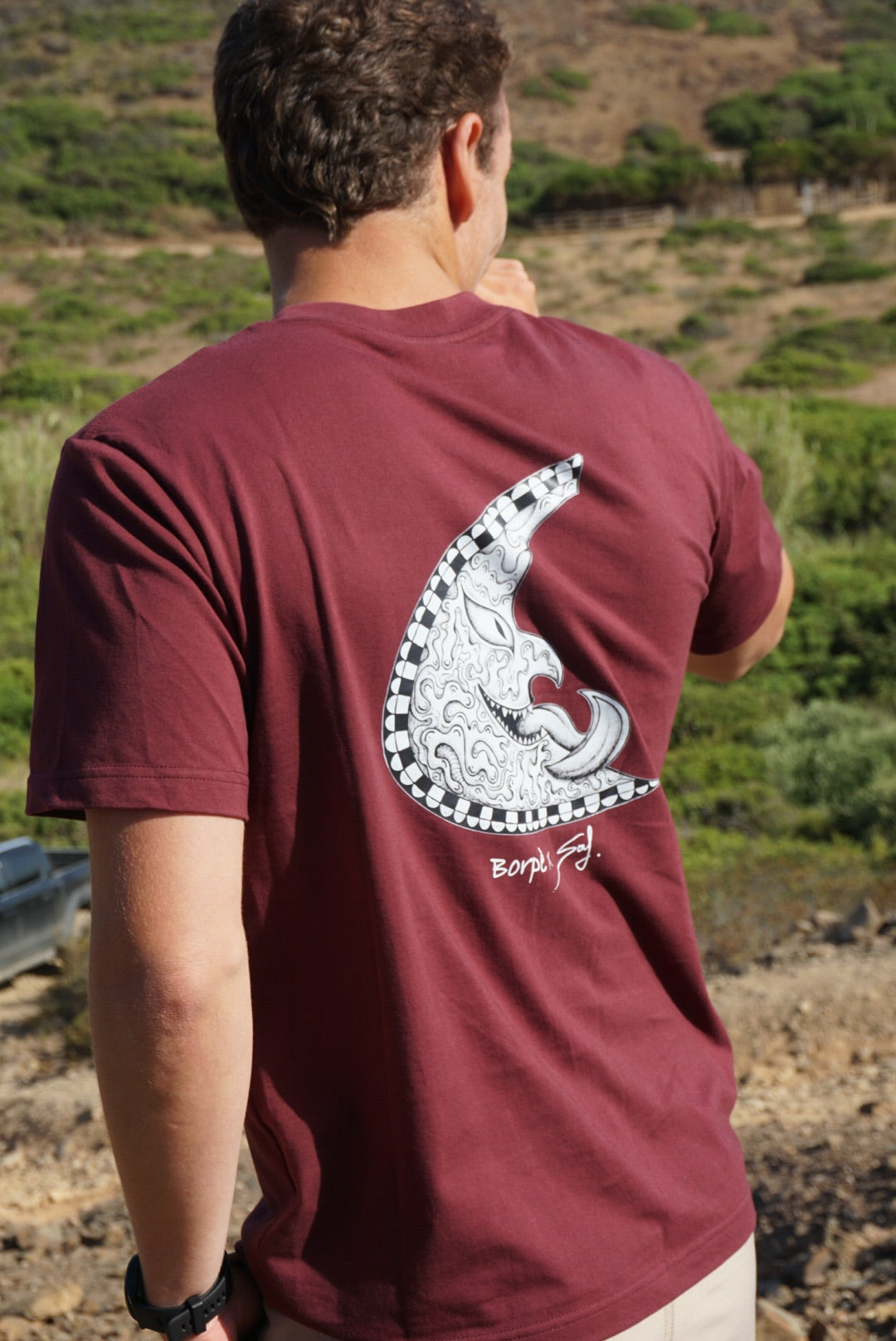 T-Shirt By Sal "Devil Moon" Bordeaux